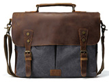 Men's Vintage Real Leather Messenger Shoulder Bag Business Briefcase Laptop Bag