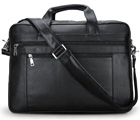 Vintage Bull Leather Tote Mens Briefcase 16'' Laptop Case Messenger Shoulder Bag